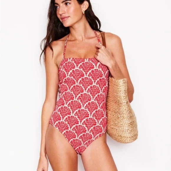 Boden Milos Smocked Bandeau Swimsuit new without tags - Picture 2 of 8